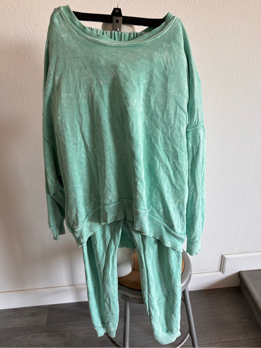 Love Vintage Mint Acid Washed Set